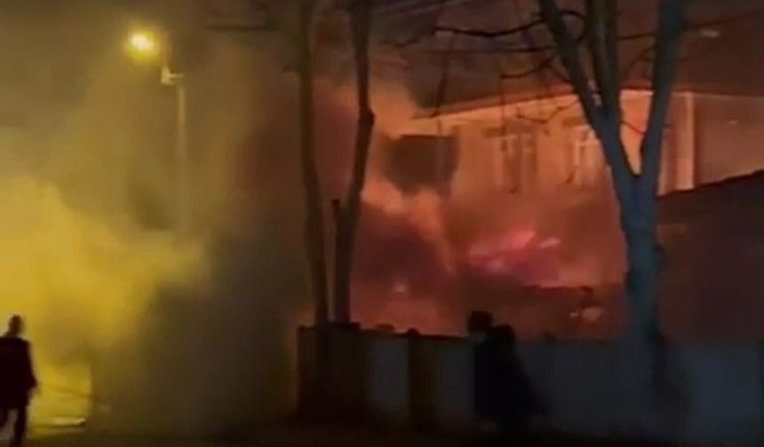 Düzce’de Müştemilat Yangını