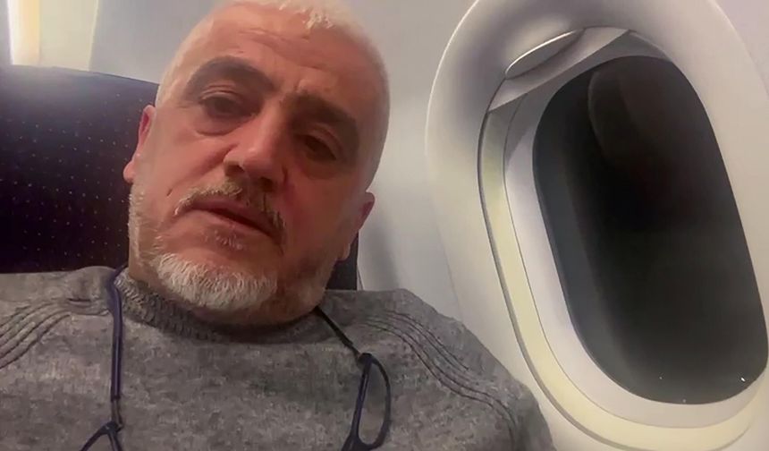 Uçak'ta rahatsızlandı, helallik istedi!