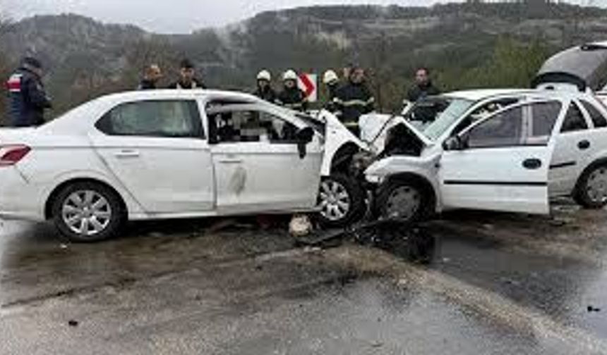 Burdur'da korkutan kaza