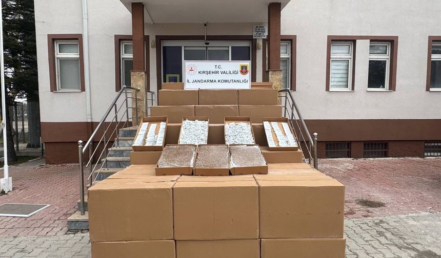 Kırşehir’de dev kaçak makaron operasyonu