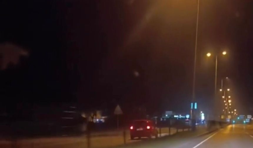 Bartın’da Ters Yönde İlerleyen Sürücü Kamerada