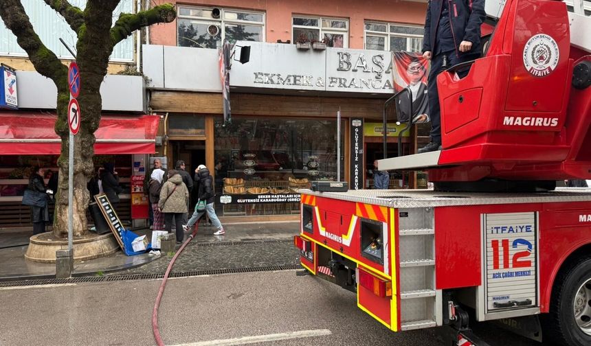 Fırın bacası tutuştu