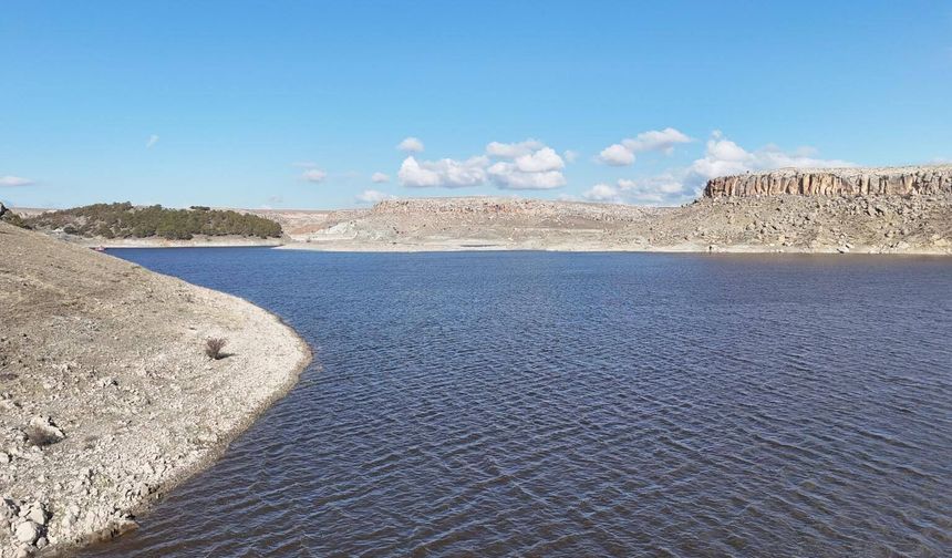 Mamasın Barajı'nda su seviyesi arttı