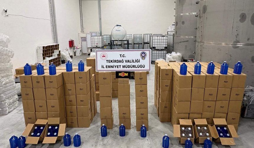 Tekirdağ’da kaçak içki operasyonu: 17 bin litre etil alkol ele geçirildi
