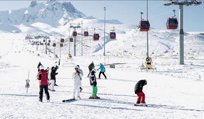 Erciyes’te Kar Motoru Keyfi: Ziyaretçiler Dağı Keşfe Çıkıyor