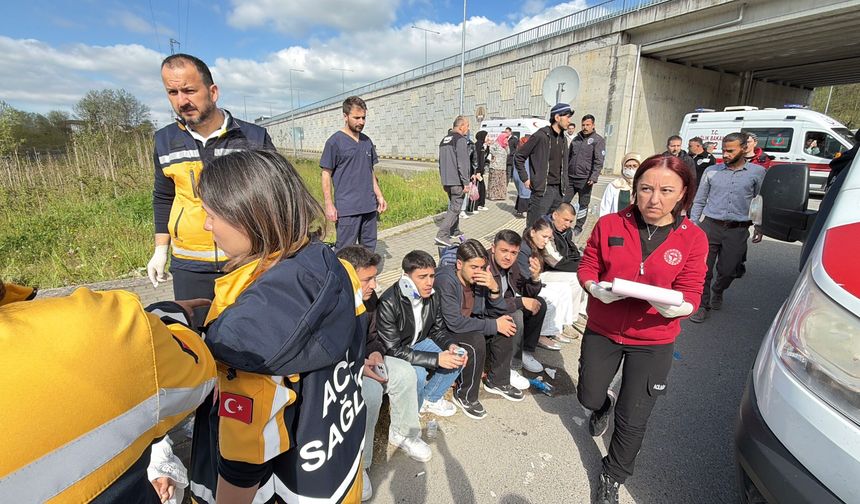 Bartın’da feci kaza: 46 yaralı