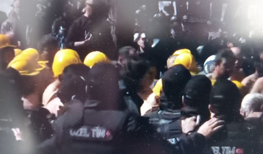 EYLEMDEKİ MADEN İŞÇİLERİNE POLİS ABLUKASI