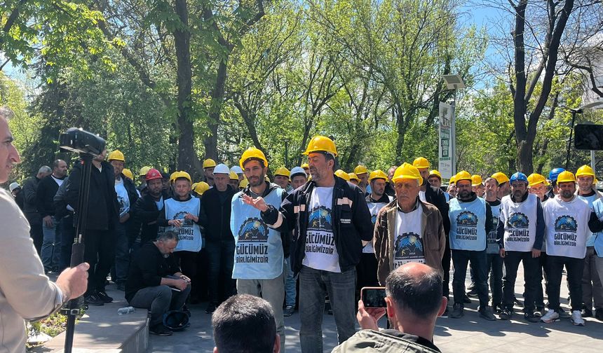 Madenciler Enerji Bakanlığına Yürümek İçin Bekliyor!