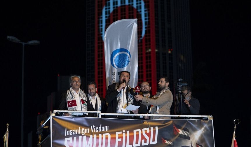 İsrail’in İstanbul Başkonsolosluğu Önünde Gazze Protestosu