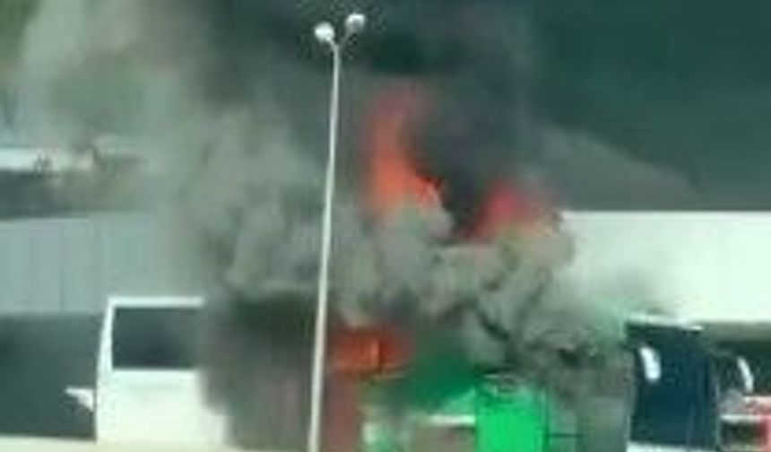 Amasya'da yolcu otobüsü alev aldı