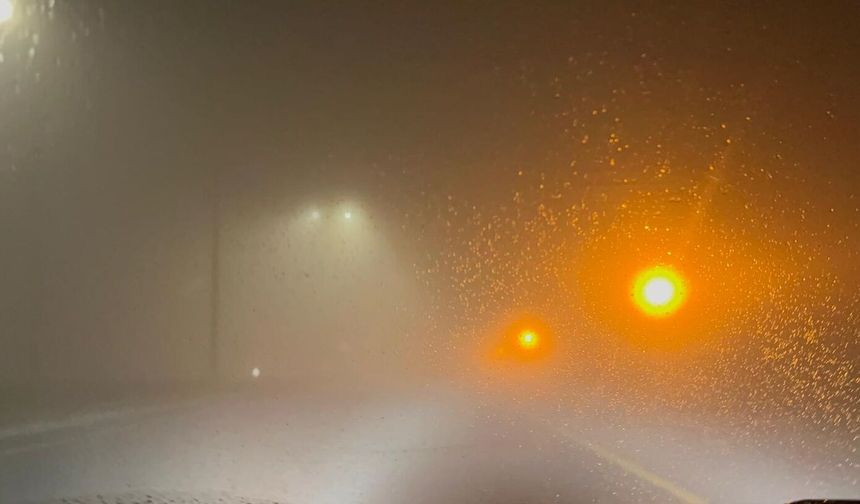 Kayseri-Erciyes yolunda yoğun sis etkili oldu