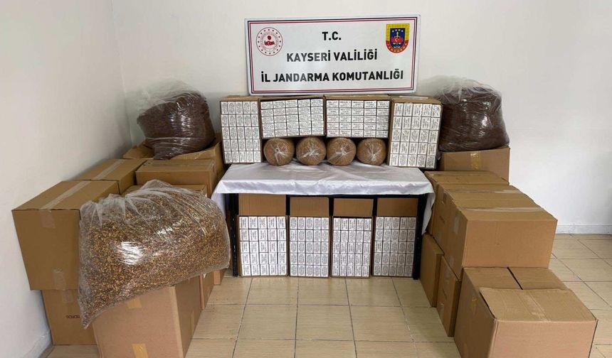 Kayseri'de 200 kilogram kaçak tütün ele geçirildi