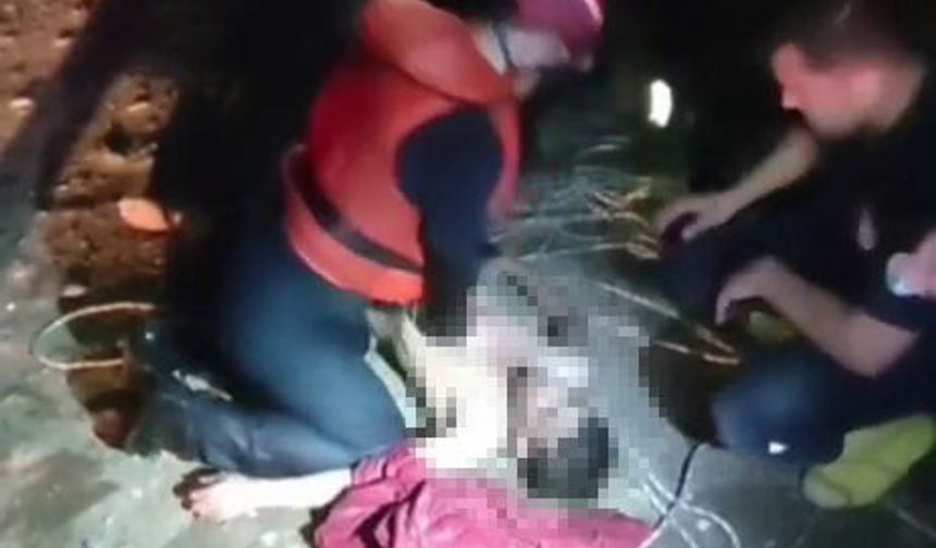Sulama kanalına düştü, kalp masajıyla hayata döndürüldü