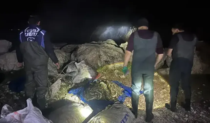Van’da kaçak inci kefali operasyonu