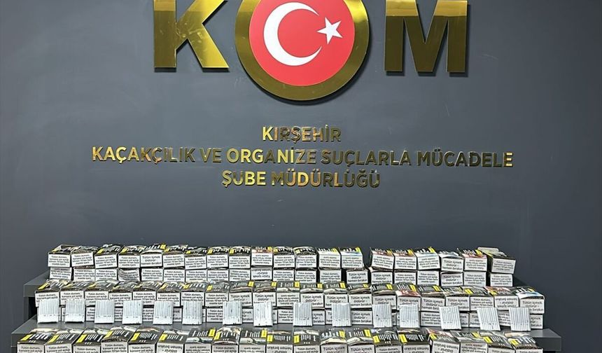 Kırşehir'de 24 bin 400 dolu makaron ele geçirildi