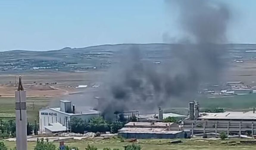 Ankara Gölbaşı’nda Alçı Fabrikasında Yangın