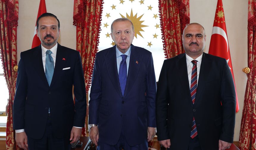 Cumhurbaşkanı Erdoğan, Kerkük Valisi Mehmet Seman Ağa'yı kabul etti