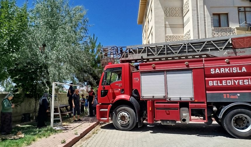 Ağaçta mahsur kalan otizmli çocuğu itfaiye kurtardı