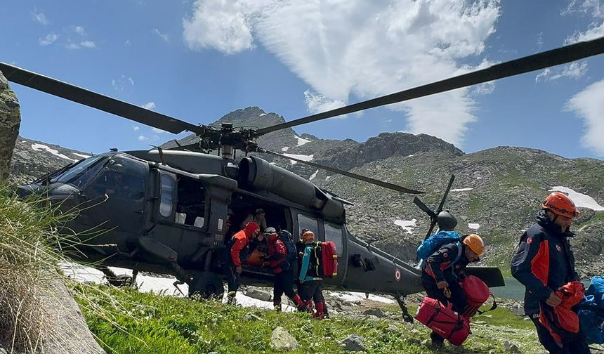 Verçenik Dağı'nda nefes kesen kurtarma