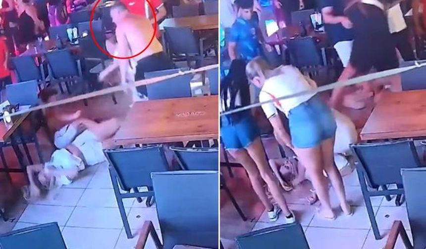 Marmaris'te Restoranda Dehşet! İngiliz Turist Eşine ve Çocuklarına Saldırdı