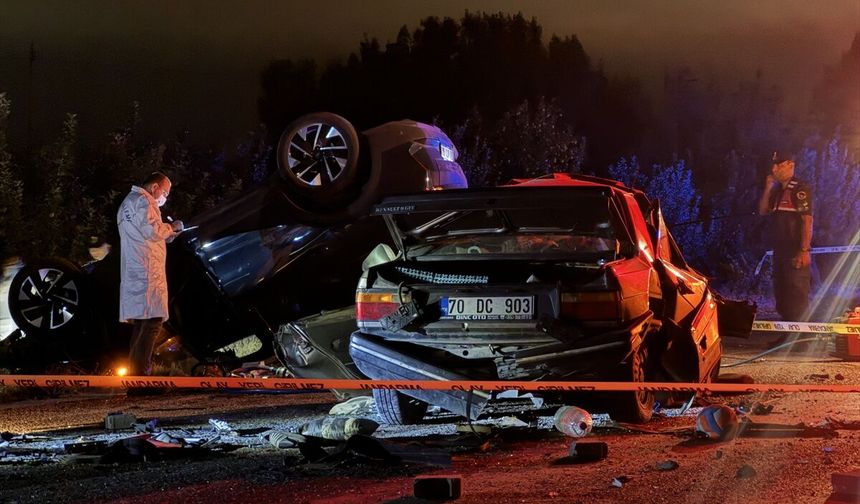 Karaman’da iki otomobil çarpıştı: 1 ölü, 1 yaralı