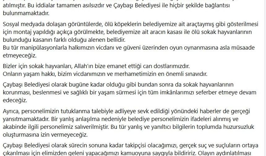 Çaybaşı Belediye Başkanı Karayiğit: İddialar Asılsız, Görüntülerde Montaj Yapıldı