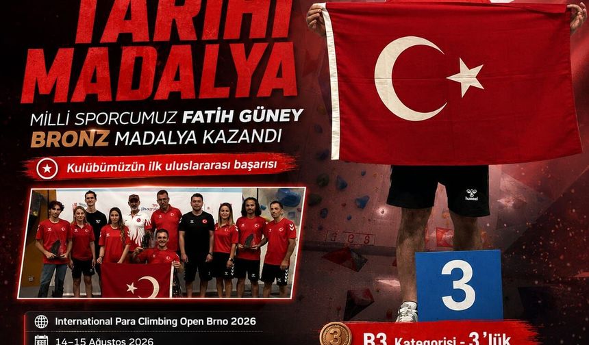 Görme engelli milli sporcu Fatih Güney'den madalya!