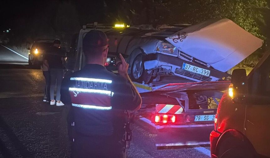 Karabük'te otomobil takla attı