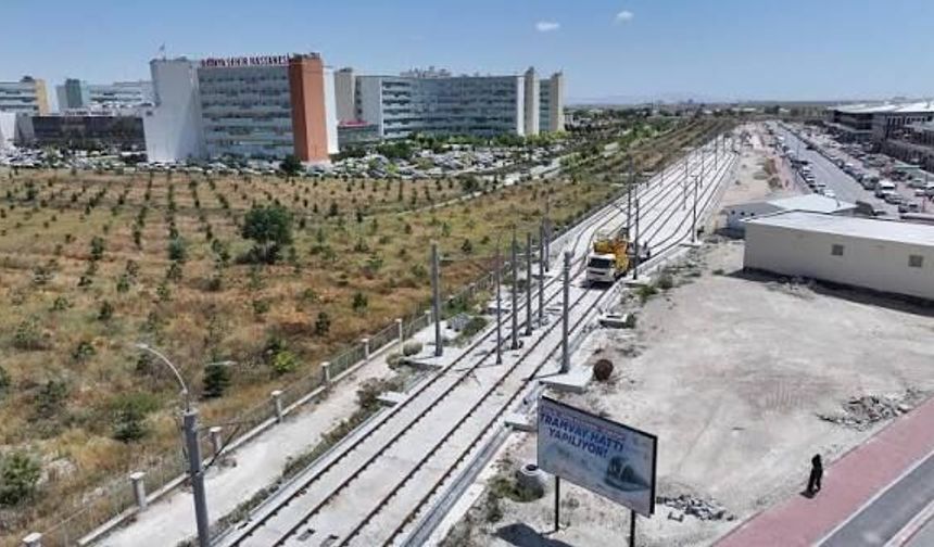 Konya’da Adliye-Şehir Hastanesi tramvay hattında test sürüşü başladı