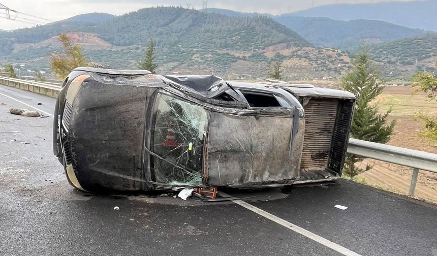 Gaziantep’te kamyonet takla attı: Aynı aileden 4 kişi yaralandı