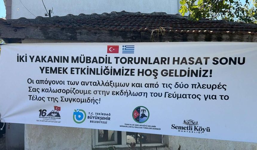 Tekirdağ'da Türk ve Yunan mübadil torunları aynı sofrada