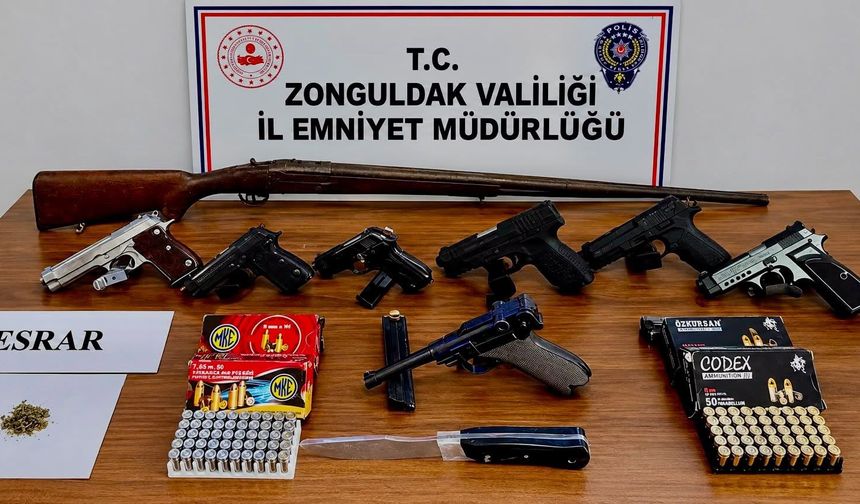 Zonguldak'ta yasa dışı silah ticareti operasyonu!