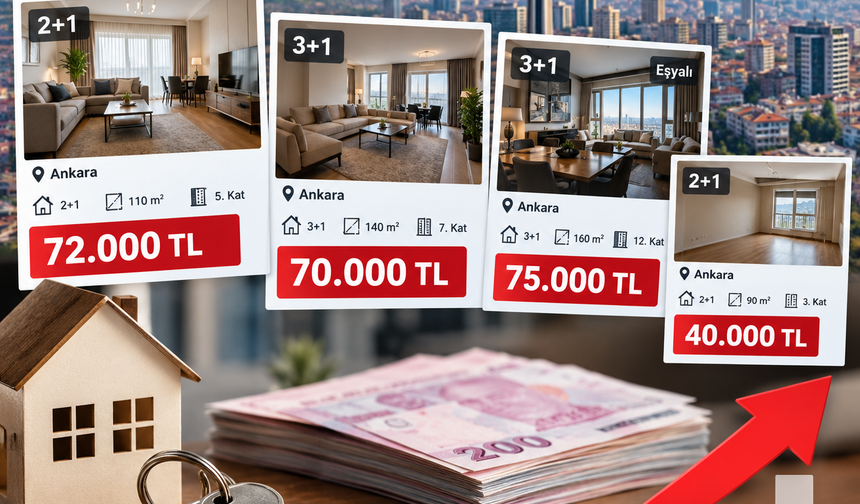 Ankara'da Kiralar 75 Bin TL'ye Dayandı!
