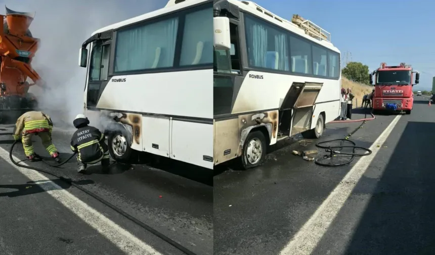 Antakya’da Otobüs Yangını Paniğe Neden Oldu
