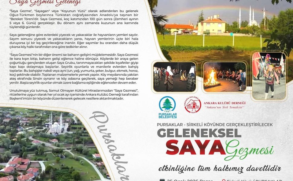 Ankara Kulübü Derneği’nden Geleneksel Saya Gezmesi Buluşması