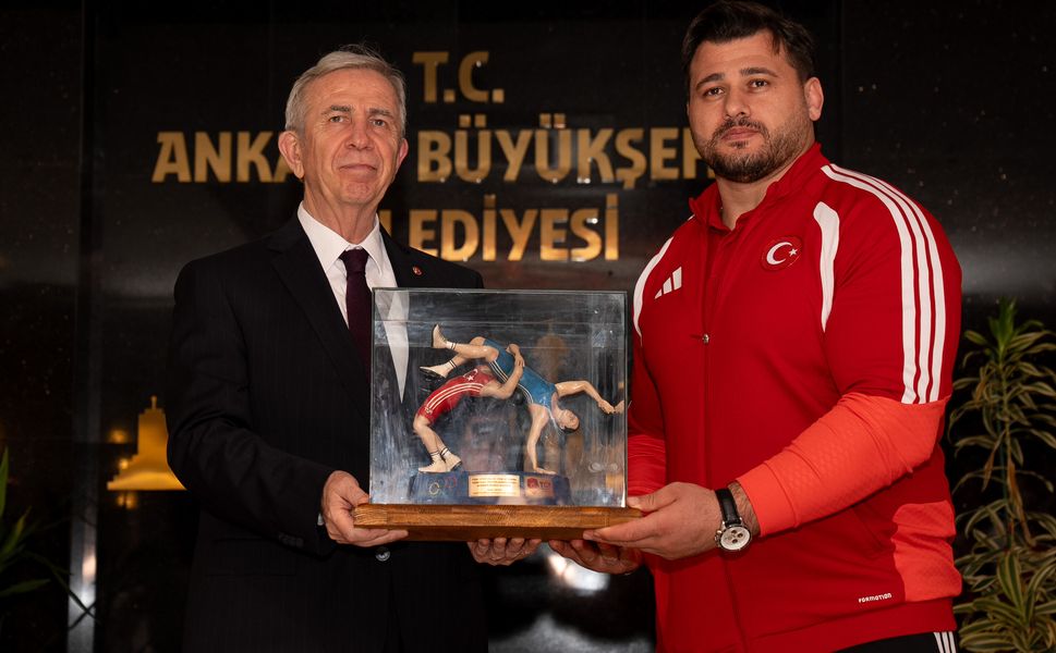 ABB Başkanı Mansur Yavaş, Avrupa'da madalya alan milli sporcuları ağırladı!