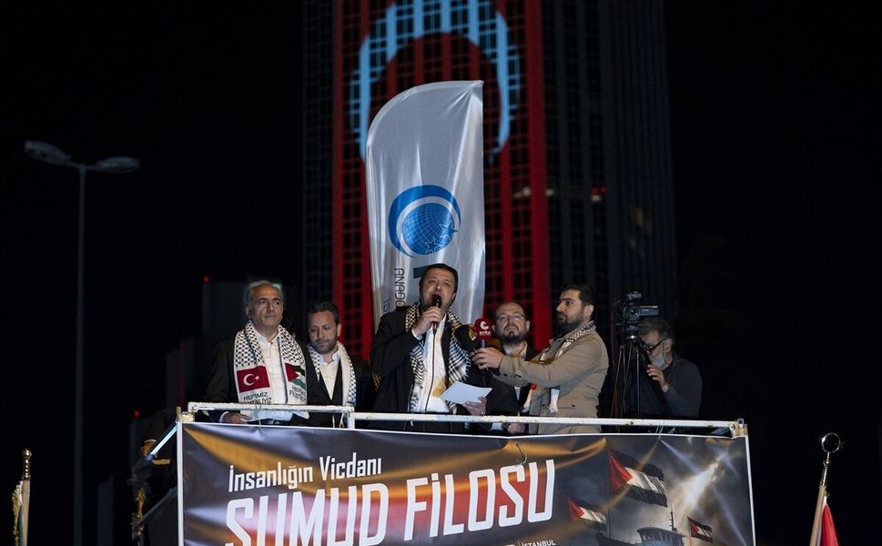 İsrail’in İstanbul Başkonsolosluğu Önünde Gazze Protestosu