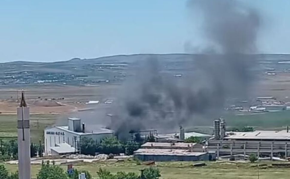 Ankara Gölbaşı’nda Alçı Fabrikasında Yangın