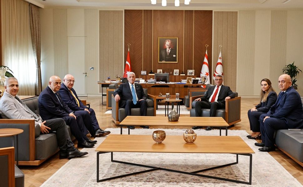 KKTC Cumhurbaşkanı Erhürman, İYİ Parti lideri Dervişoğlu'nu kabul etti