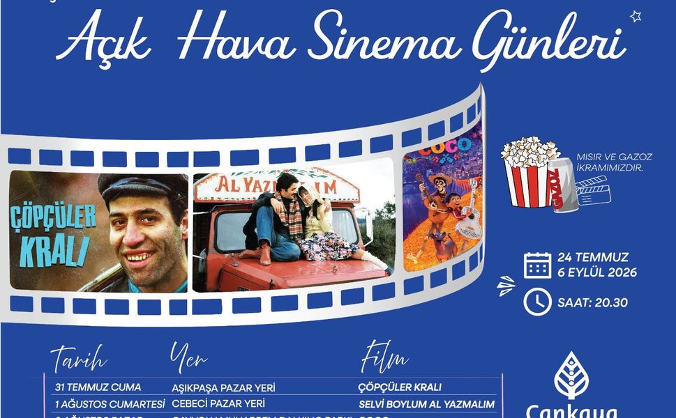 Çankaya'da Açık Hava Sinema Günleri Başlıyor: Üç Gün, Üç Farklı Film