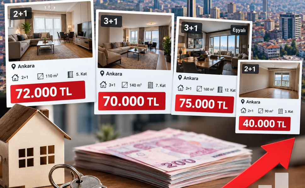 Ankara'da Kiralar 75 Bin TL'ye Dayandı!