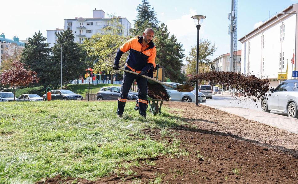 Çankaya’da Anayasa Parkı yenileniyor: Yeşil alan çalışmaları sürüyor