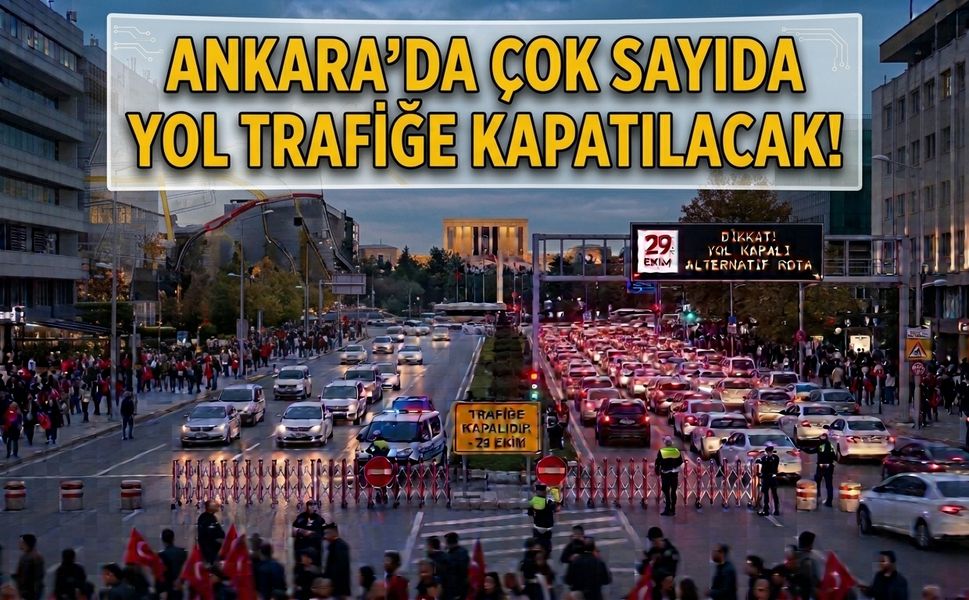 Ankara’da 29 Ekim Alarmı! Çok Sayıda Yol Trafiğe Kapatılacak
