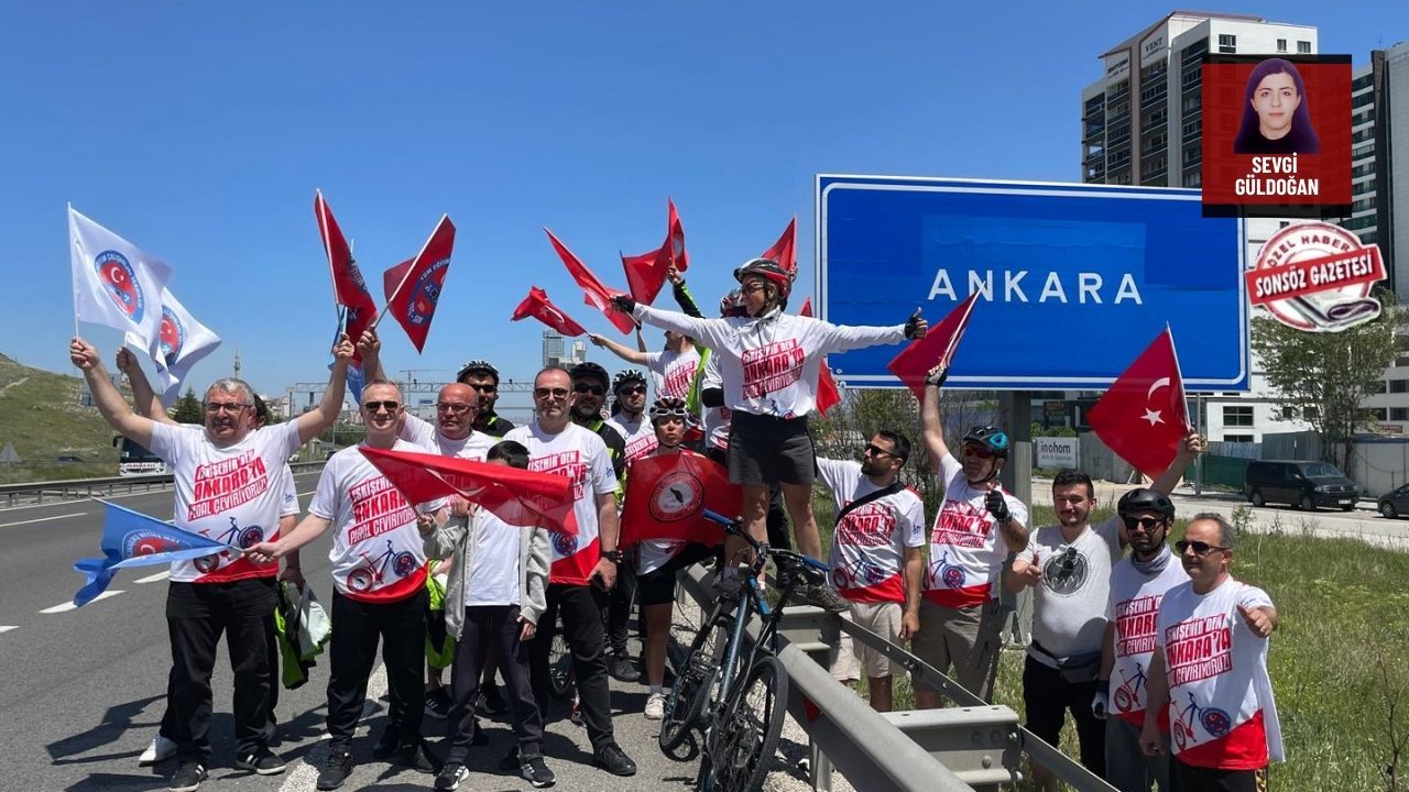 TEÇ-SEN Eskişehir'den Ankara'ya pedalladı