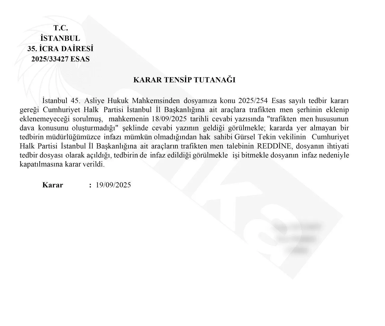 Karar Tensip Tutanagi