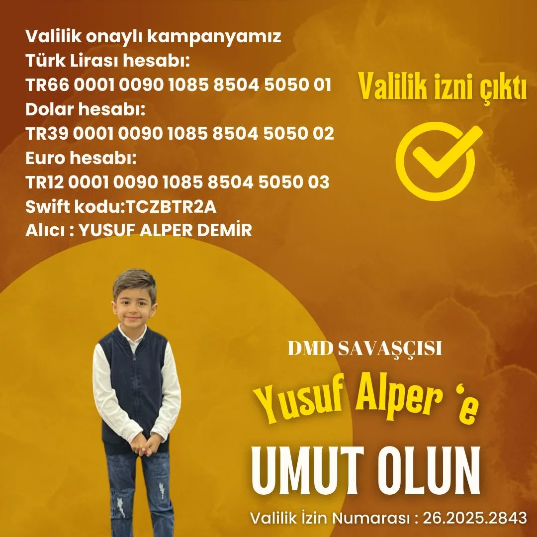 Arkadaşlar Merhaba Oğlum Yusuf Alper Maalesef Dmd Kas Hastası. Bu Hastalığın Tek Tedavisi Yurt