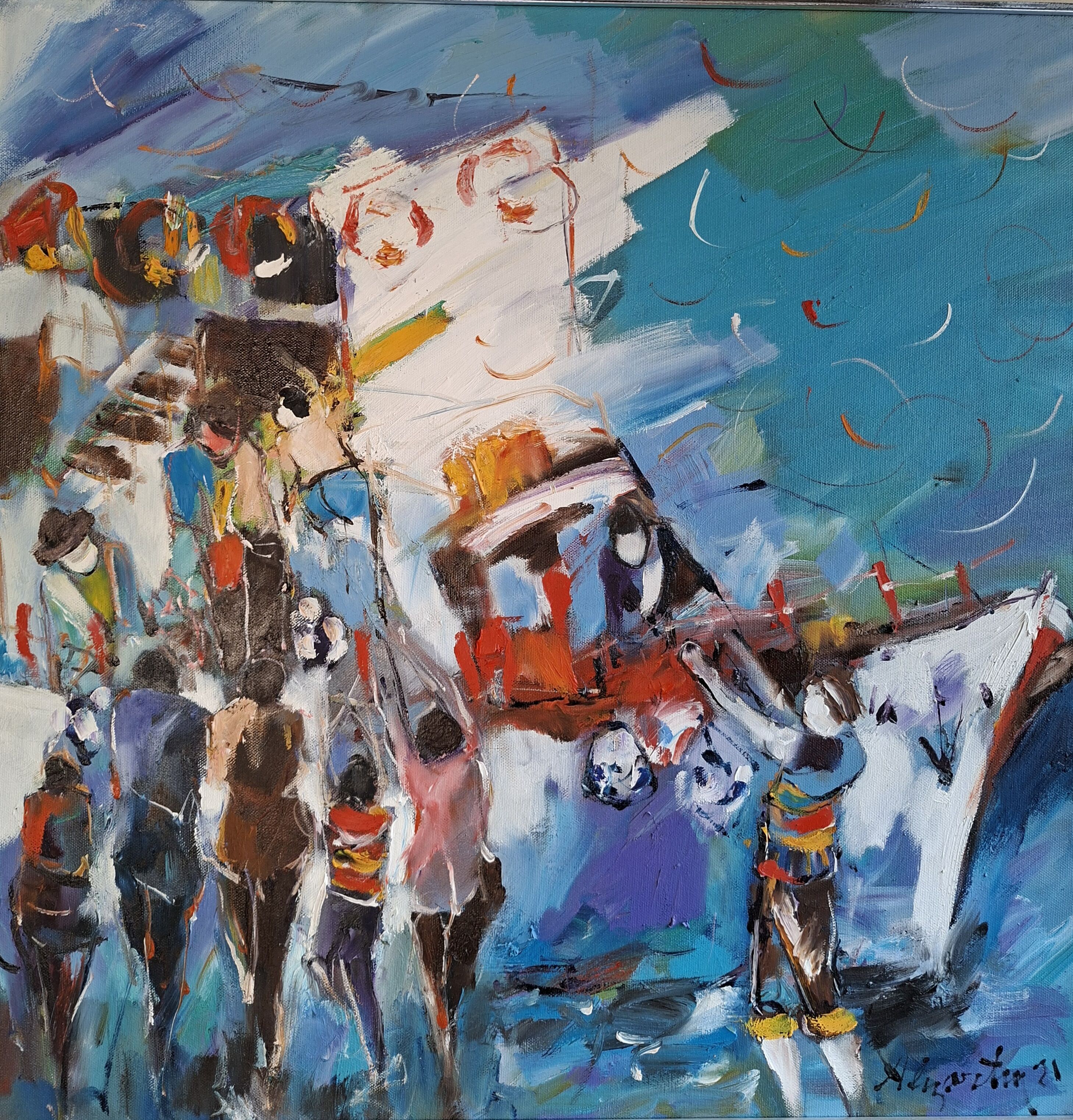 49 Alp Bartu, Tuval Üzerine Yağlıboya, 60 X 60 Cm 20