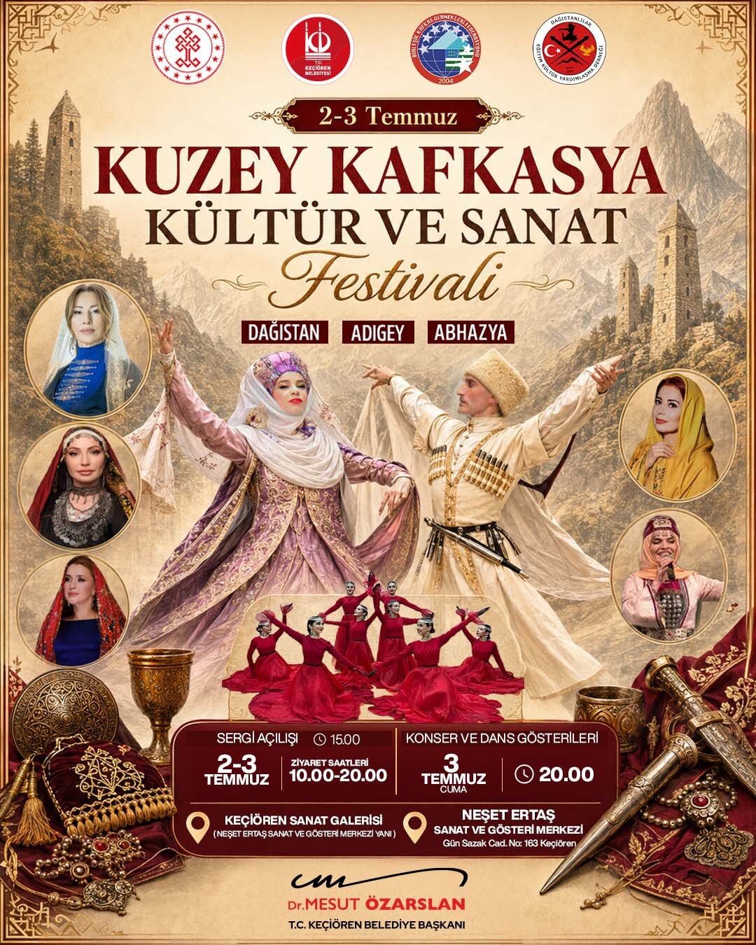 Keçiören'de Kuzey Kafkasya Rüzgârı Esecek: Kültür ve Sanat Festivali Başlıyor