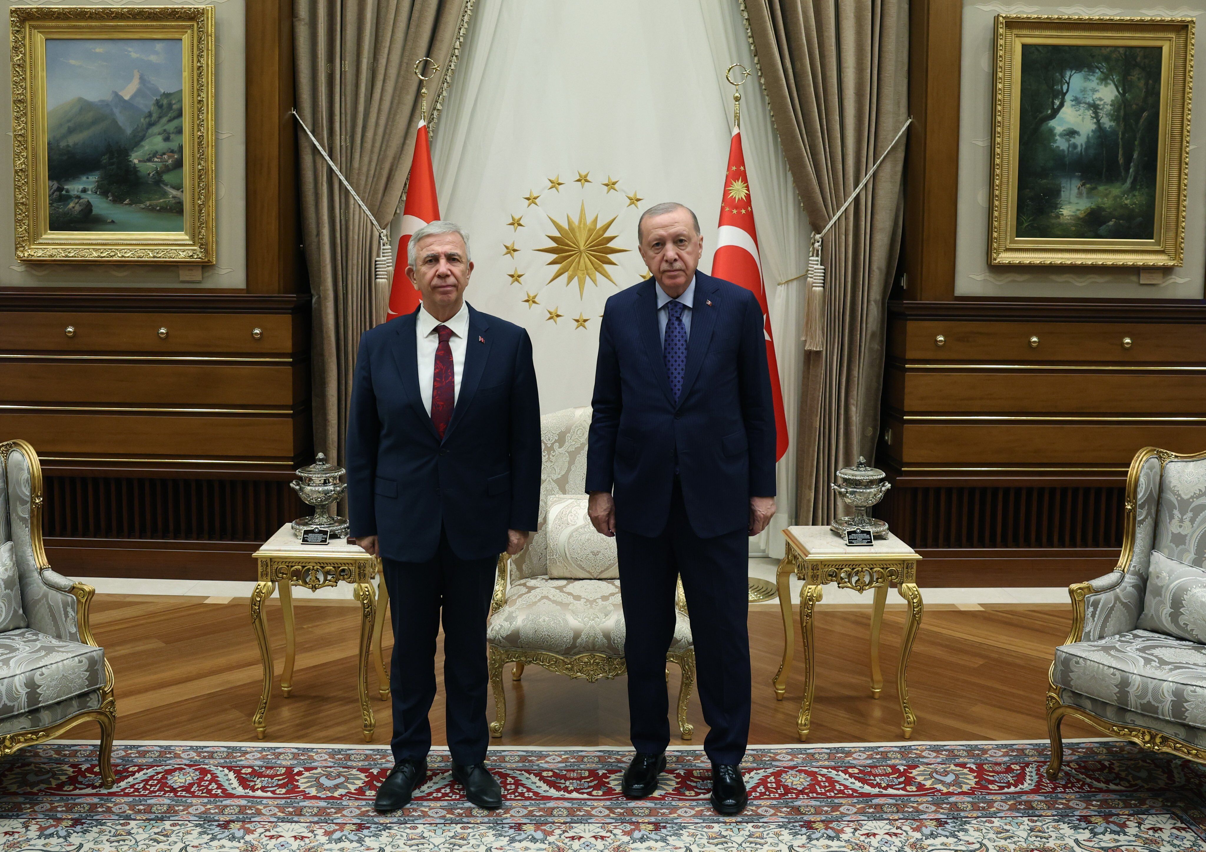 Cumhurbaşkanı Erdoğan, Mansur Yavaş'la Görüştü!