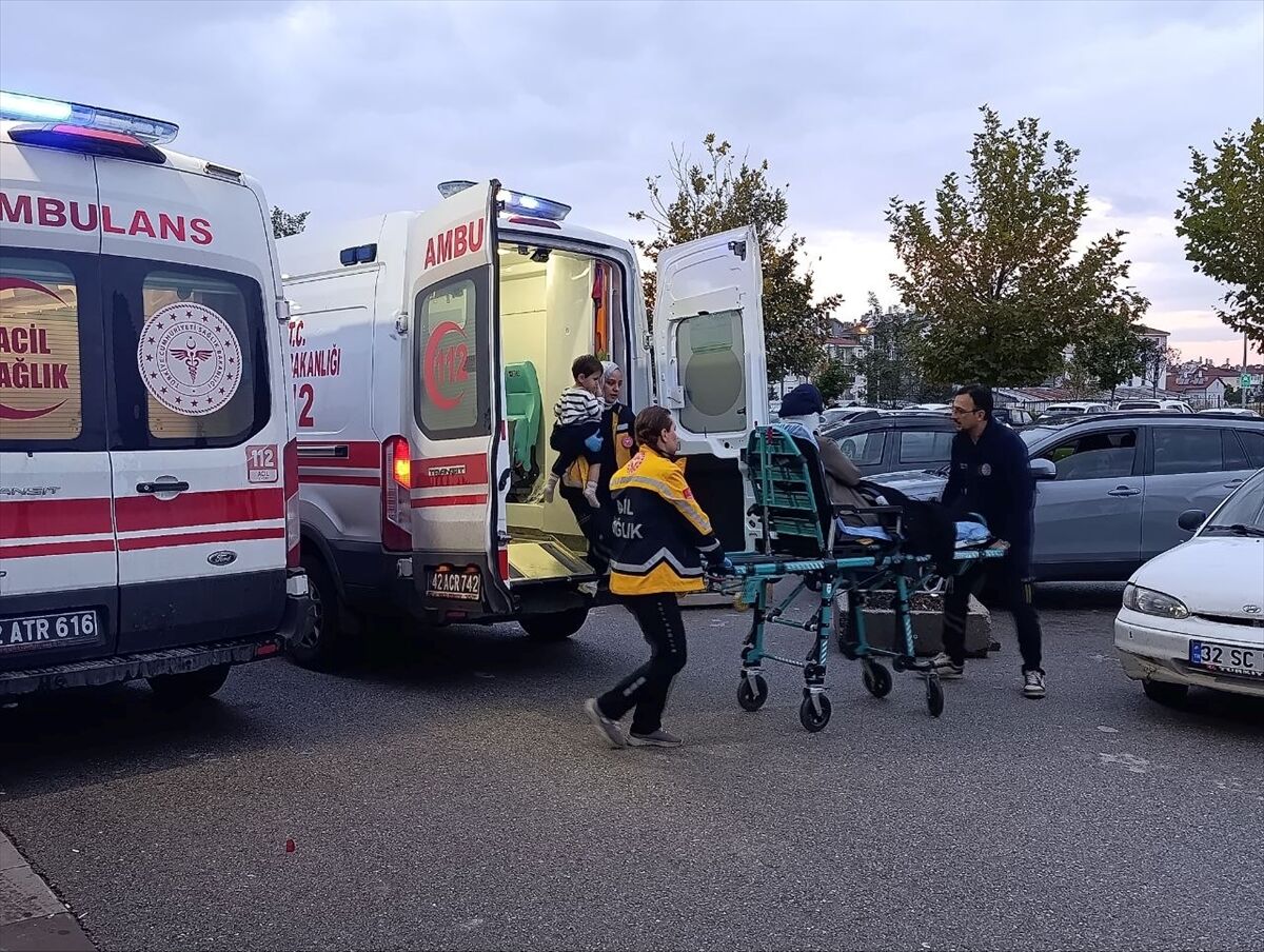 Beyşehir'de korkutan trafik kazası